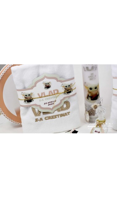 Trusou botez baieti personalizat cu Baby Yoda 16